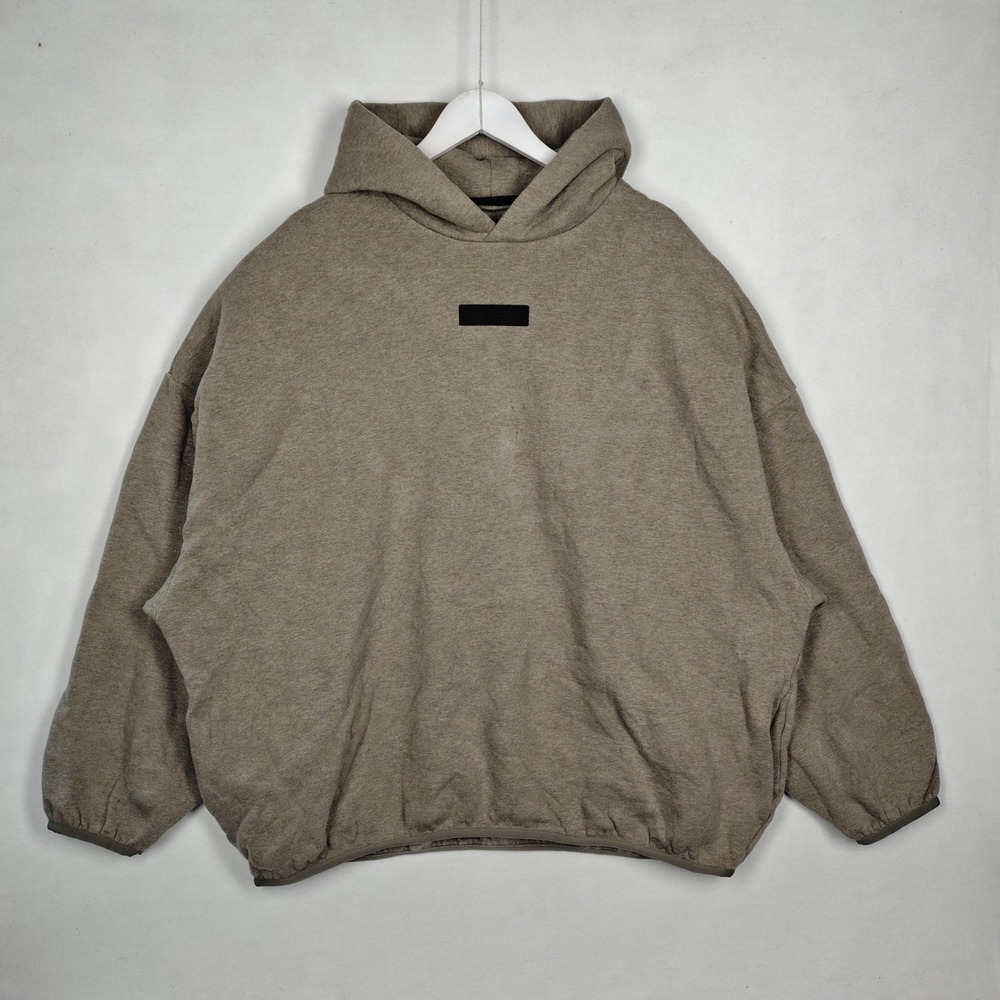 Essentials Fear of God Taupe Pullover Hoodie XXL Oversized Logo Sweatshirt